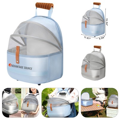 Portable Large Capacity Pet Backpack Carrier With Breathable Mesh