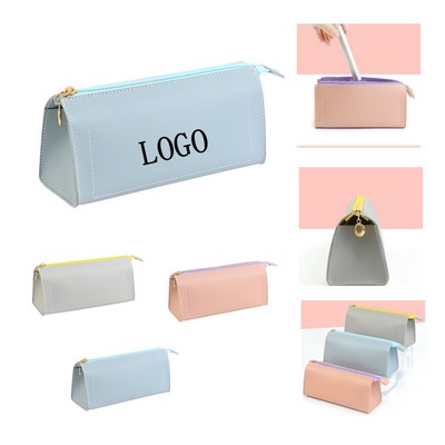 Multifunctional PU Student Pencil Case
