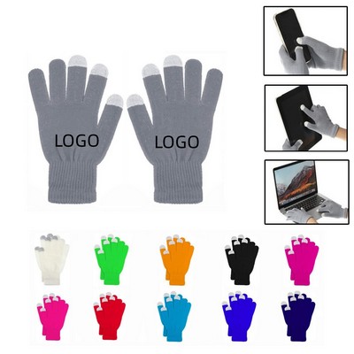 Knit Gloves with Touchscreen Fingers