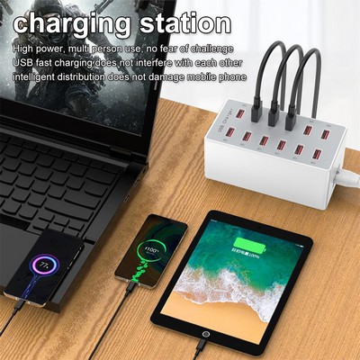 60W 12-Port Multi USB Charger HUB USB Charging Station