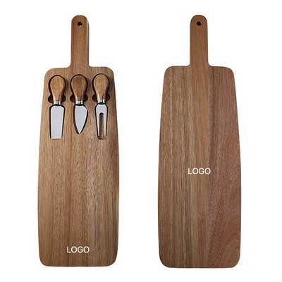 Acacia Wood Cheese Board Set Cheese Knives Cutting Steak Boar