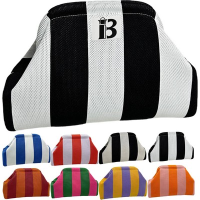 Women Polyester Cloud Striped Print Clutch Purse