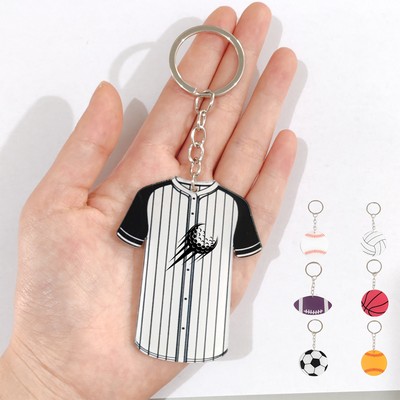 Acrylic Baseball Keychain