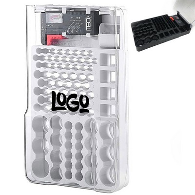 Battery Organizer Box w/ Tester