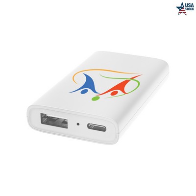 UL Certified 2000mAh Dual Port Compact Power Bank – Smaller Than a Credit Card Travel Charger