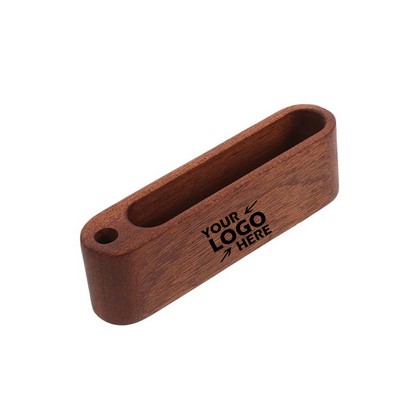 Wood Card Case with Pen Holder