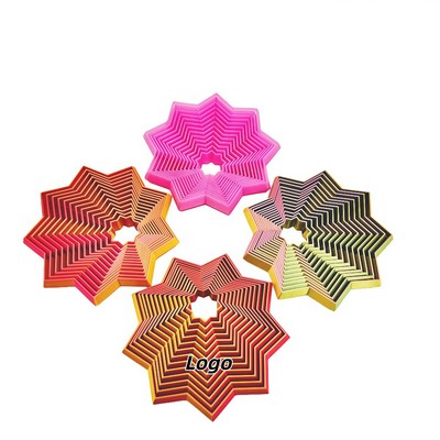 3D Printed Spiral Stretching Radish Fidget Desk Toy