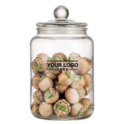 Large Glass Storage Jar with Lid for Kitchen or Pantry Use