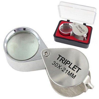 Foldable Jewelry Magnifying Glass Jewelry Magnifier Magnifying 10X Hand Lens for Gem, Coins, Watches