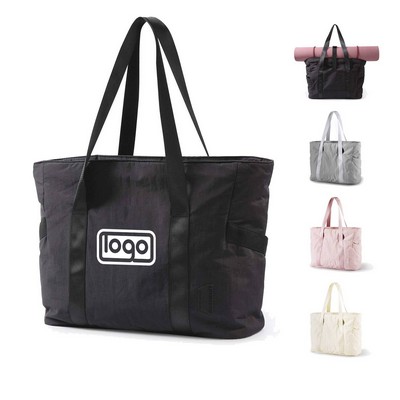 Portable High-Capacity Waterproof Computer Yoga Mat Tote Bag