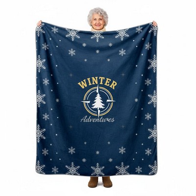 Plush Flannel Throw Sublimated Blanket