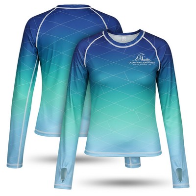 Custom Raglan Long Sleeve Athletic Shirt With Flatlock Seams