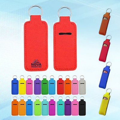 Lipstick-Sized Keychain Sleeve for Compact Convenient Protection for Your Keys or Small Items