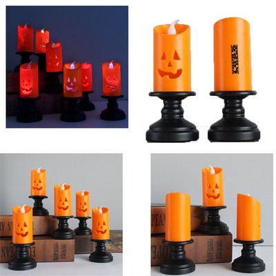 Candle-lit Pumpkin Lantern Decorative Piece