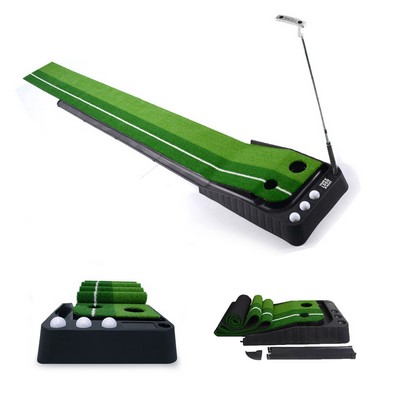 Golf Putter with Baffle & Ball Return Function