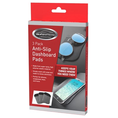3 Pack Anti Slip Dashboard Pads