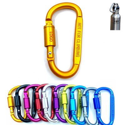 Aluminum D-Shape Carabiner Clip Outdoor Camping Hiking Gear Accessory
