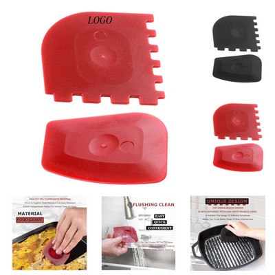 2-Piece Pan Scraper Set For Cast Iron Cookware