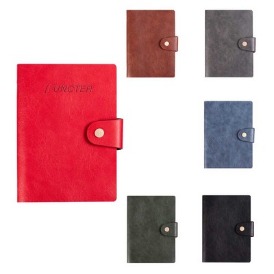 A5 Soft Leather Binder Notebook W/ Pen Holder