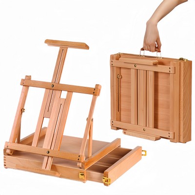 Adjust Wood Tabletop Easel for Drawing & Sketching Student (Painting Easel Box)