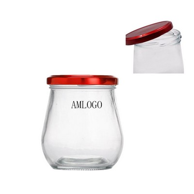 Versatile 12.85 oz Sealed Glass Jar