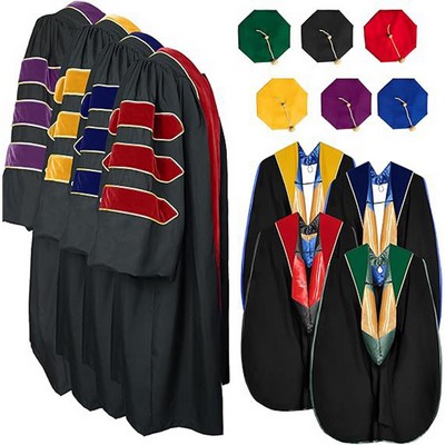 Ph.D. Graduation Robe, Hood, and Square Cap Set