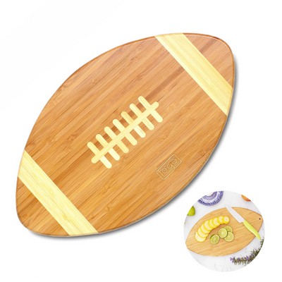 Bamboo Football Shaped Serving Tray