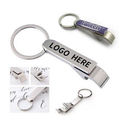 Zinc Alloy Dome Bottle Opener Keyring