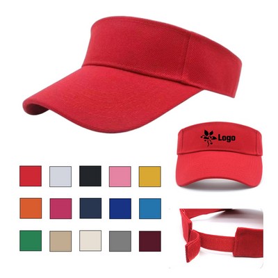 Pure Cotton Empty Top Visor Caps