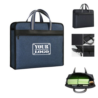 Zippered A4 Canvas Document Bag