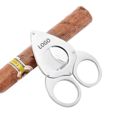 Cigar Cutter Silver Polished Scissor Handles