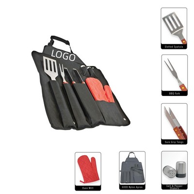 Grill Master 7-Piece BBQ Apron & Tool Set