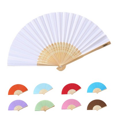 Bamboo and Paper Folding Fan