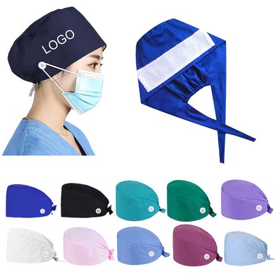 Adjustable-Strap Medical Nurse Cap