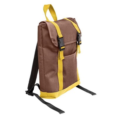 Sm Canvas Flap Backpack USA Made / Union-12 Oz Canvas-12.5X13X3.3