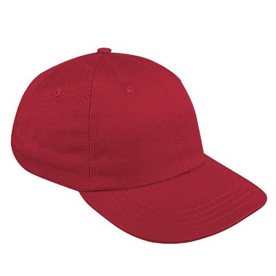 Solid Eyelets Brushed Leather Strap Dad Cap