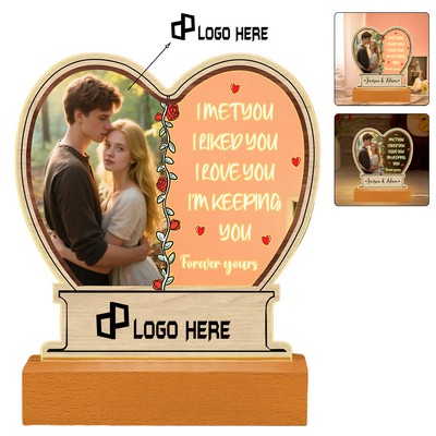 Customizable Unique Heart-Shaped Night Light