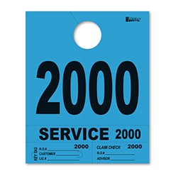 2000-2999 Heavy Brite™ Blue Premium Service Dispatch Number Tag