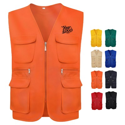 Multi-pocket volunteer work vest