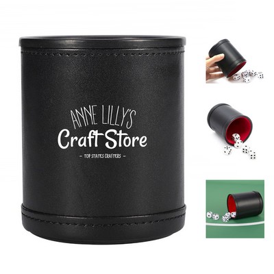 Gambling Dice with PU Leather Cup