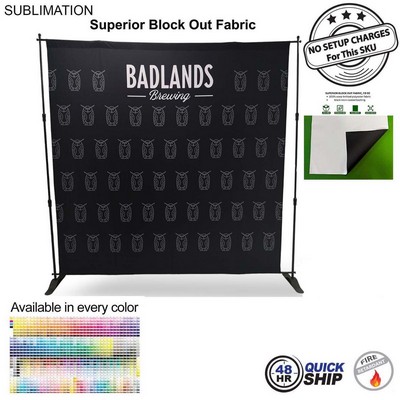 48Hr Quick Ship- 8' Exhibitor Expanding Display Kit, Superior Block Out Fabric