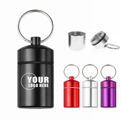 Aluminum Round Pill Storage Case