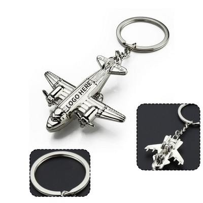 Aluminum Bomber Jet Keychain