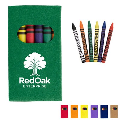 Classic 6-Piece Crayon Set - Kraft Paper