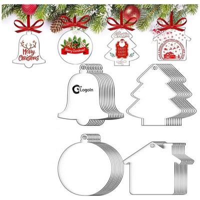 2.82" Acrylic Ornaments Blanks for Vinyl, DIY ,Christmas Decor