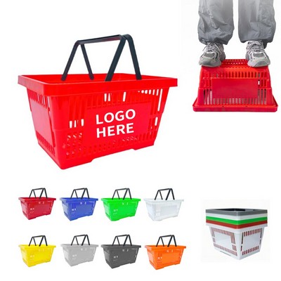 Durable Plastic Tote with Grip Handles