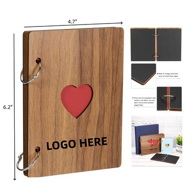 6x4" Wooden Scrapbook Album