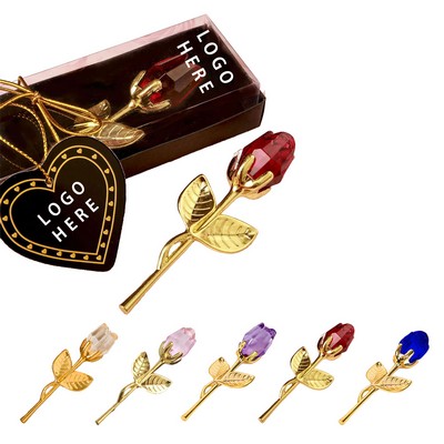 Crystal Rose Flower Gift Box