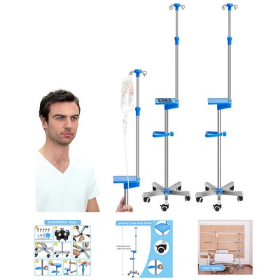 IV Pole with Wheels