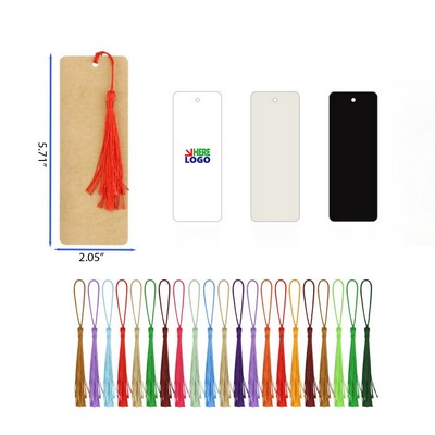 Kraft Paper Cardstock Bookmarks with Tassels